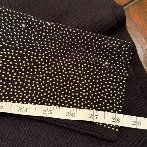 Size 2X Black sweater with Gold & silver crystal embellishment NWOT - Picture 11 of 11